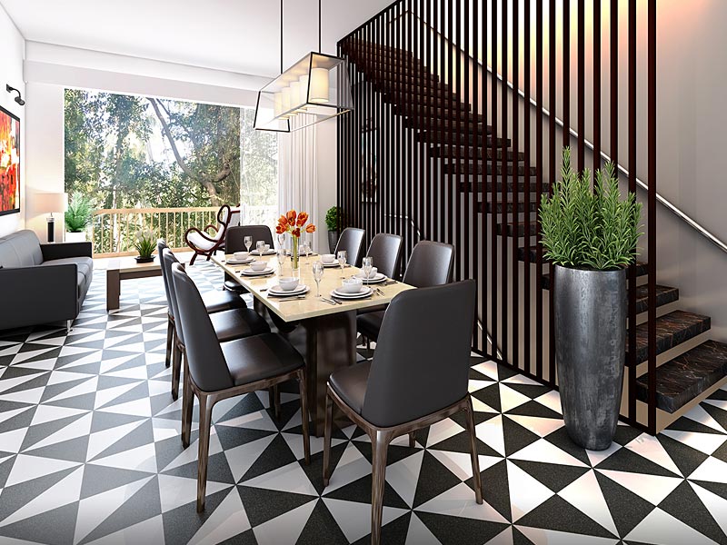 Villa P6 dining room